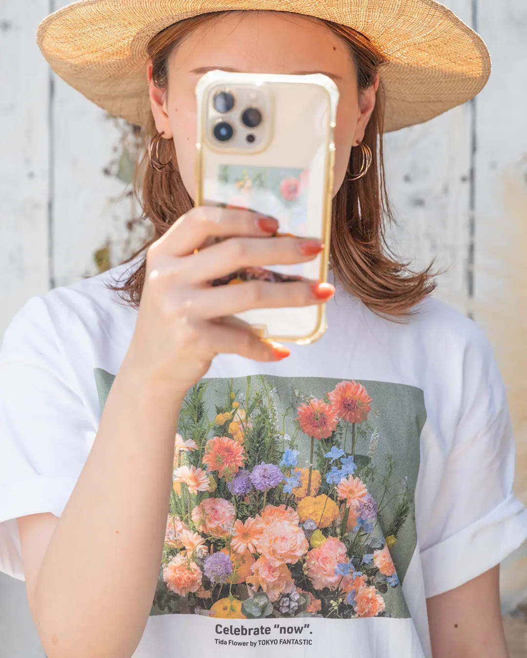 フラワーTシャツ『Celebrate “now”. 』Tida Flower by TOKYO FANTASTIC 10周年記念モデル