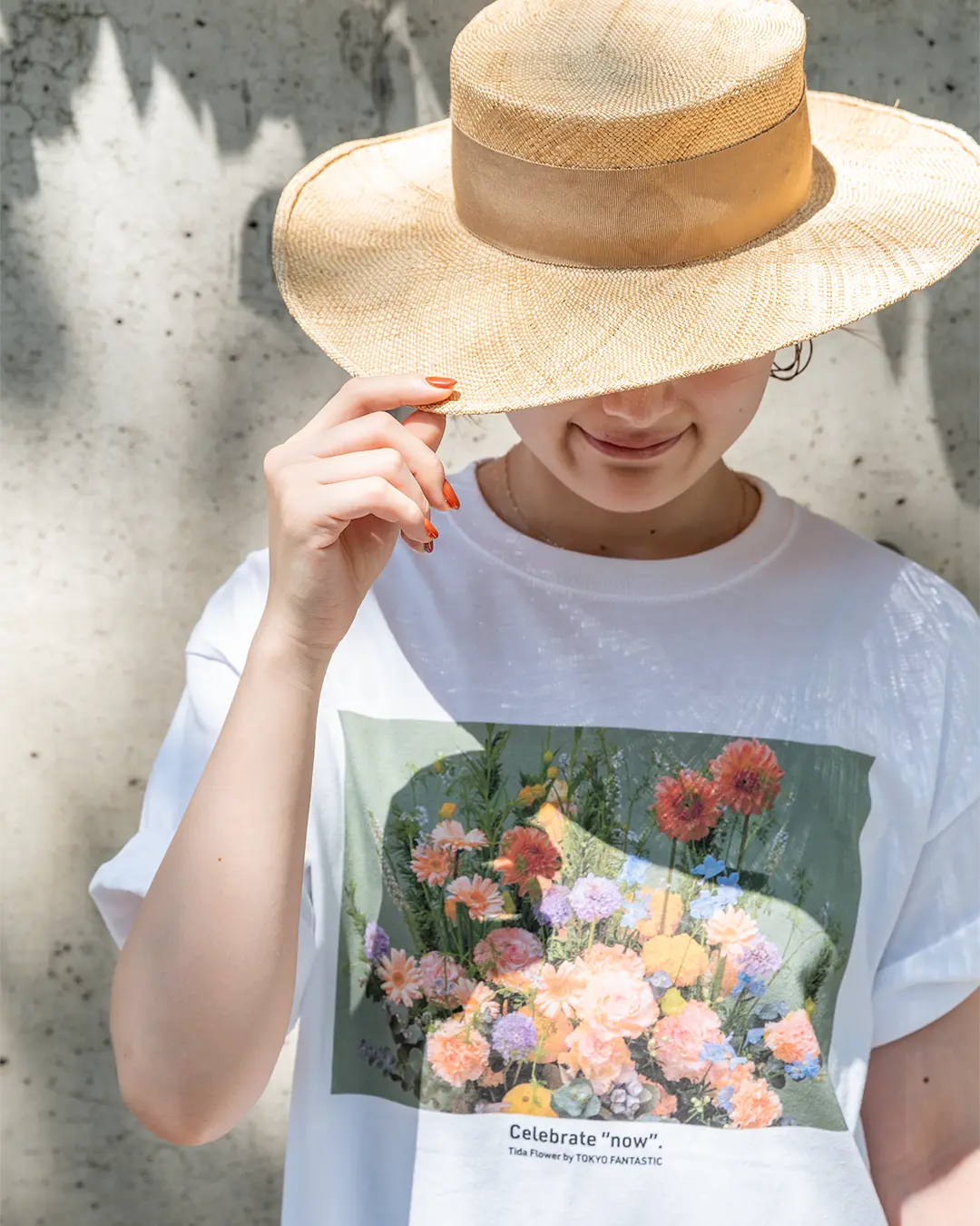 フラワーTシャツ『Celebrate “now”. 』Tida Flower by TOKYO FANTASTIC 10周年記念モデル