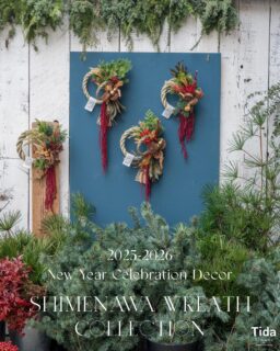 Tida Flowerの、しめ縄リース。2025-26